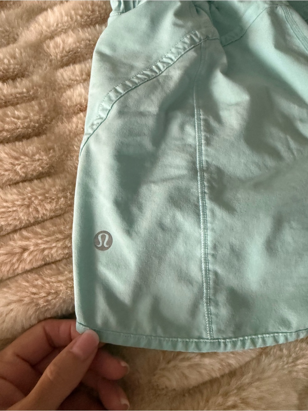 lululemon athletica Light Aqua Women's Athletic Shorts - Picture 4 of 6